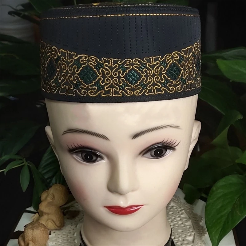 Moslim Petten Voor Mannen Die Freeshipping Gebedsmuts Kappen Kufi Islamic Kippah Hijab Saudi-Arabië Joodse Tulband Borduurfeest