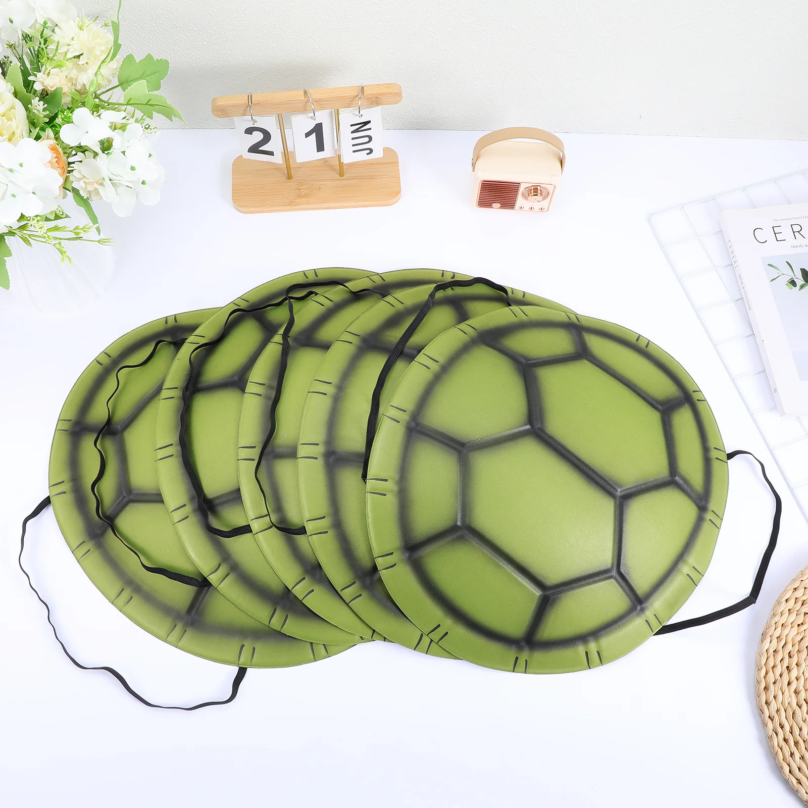 

5Pcs Fake Turtle Shell Decorations Environmental Friendly Material Fine Craftsmanship Suitable for Halloween Party Costume