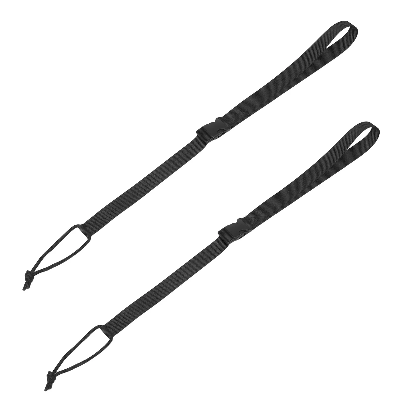 

2Pcs Black Snowboard Binding Strap Replacement Leash Adjustable Secure Board Leash for Ski Boots Universal Fit 68Cm