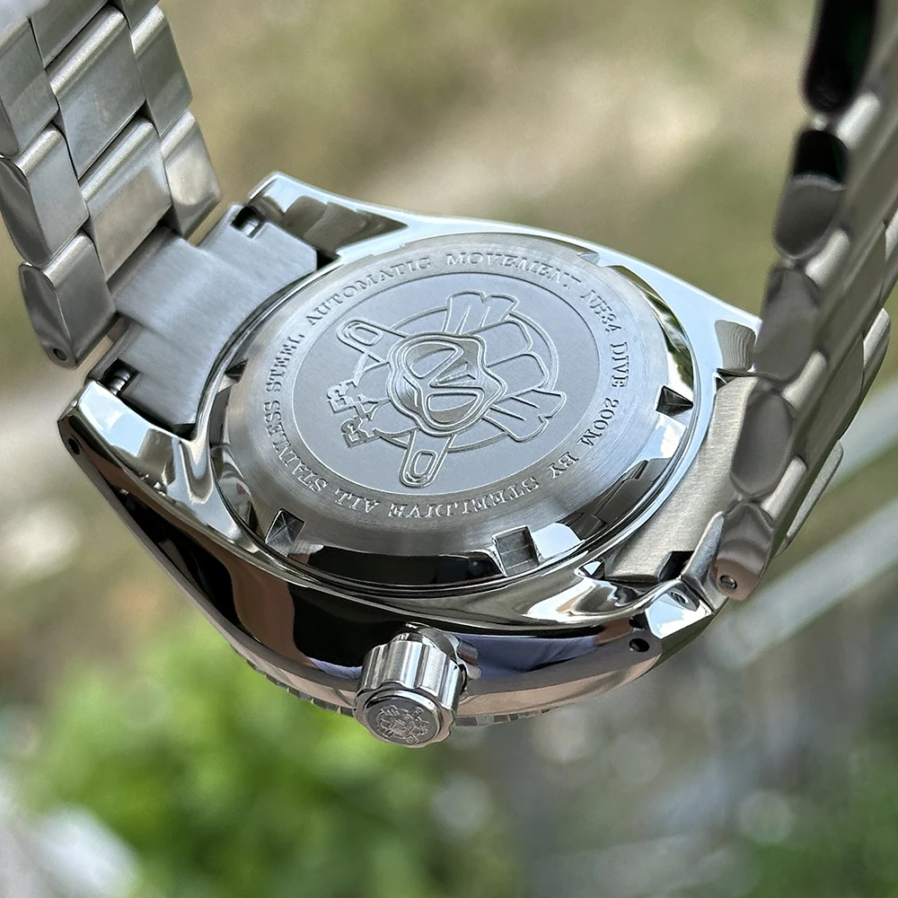 STEELDIVE Men GMT Watch 44.9mm Automatic Mechanical Wristwatch Diver 20ATM Waterproof BGW-9 Luminous Sapphire NH34 Ceramic Bezel