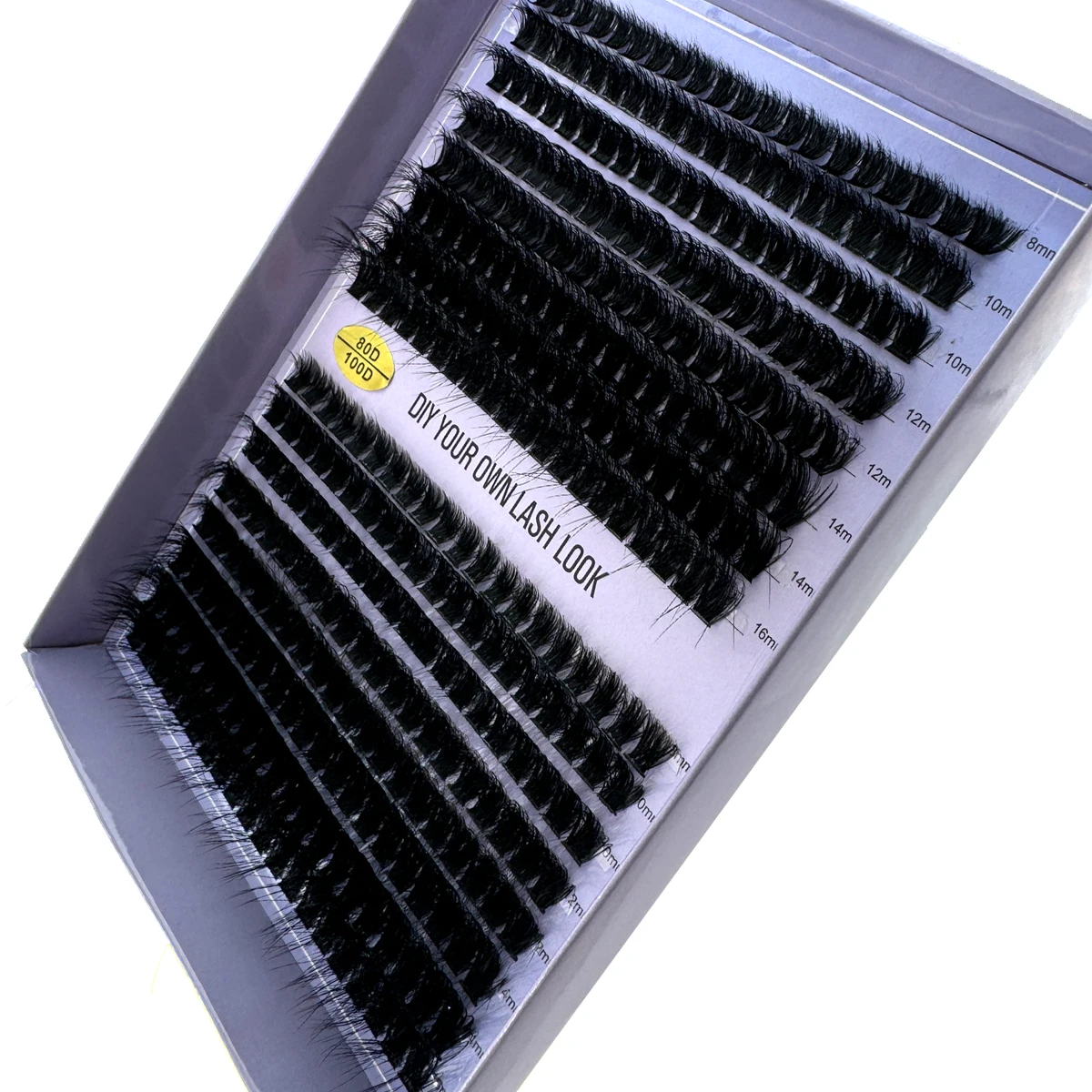 320 clusters 16 rows personal eyelash extensions 60D 80D 100D clusters 8-16mm fluffy D-roll eyelash extensions eyelash clusters