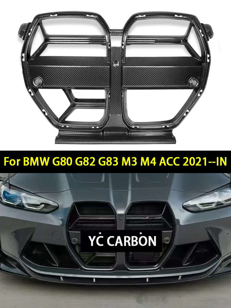 Bumper Racing Grills For BMW G80 G81 M3 G82 G83 M4 2021-in Real Carbon Fiber Front Kidney Grille xDrive Competition Auto Fitmen