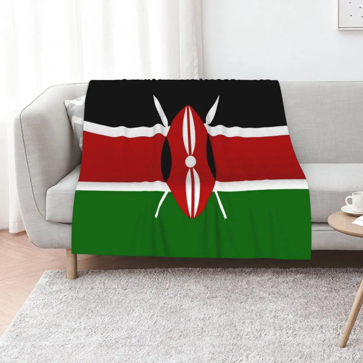 Kenya Flag Throw Blanket Thermals For Travel Giant Sofa for babies Picnic Blankets For Sofas blankets and throws Blankets