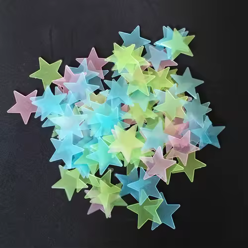 100Pcs/Set Stars Luminous Wall Stickers Glow In The Dark For Kids Baby Room Decoration Decals Colorful Star Home DIY Decor Mural - Image 10