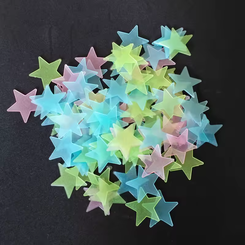 100Pcs/Set Stars Luminous Wall Stickers Glow In The Dark For Kids Baby Room Decoration Decals Colorful Star Home DIY Decor Mural - Image 10