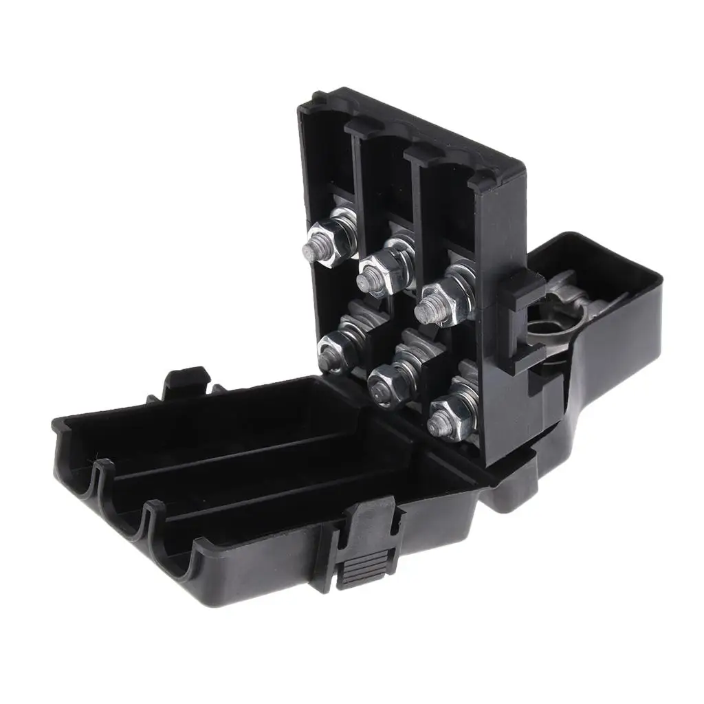 32V Blade Fuse Box Holder Automotive Car Battery 3 Way Screw Down Fuse Box Holder Block Terminals for ANS ANF ANG Fuse