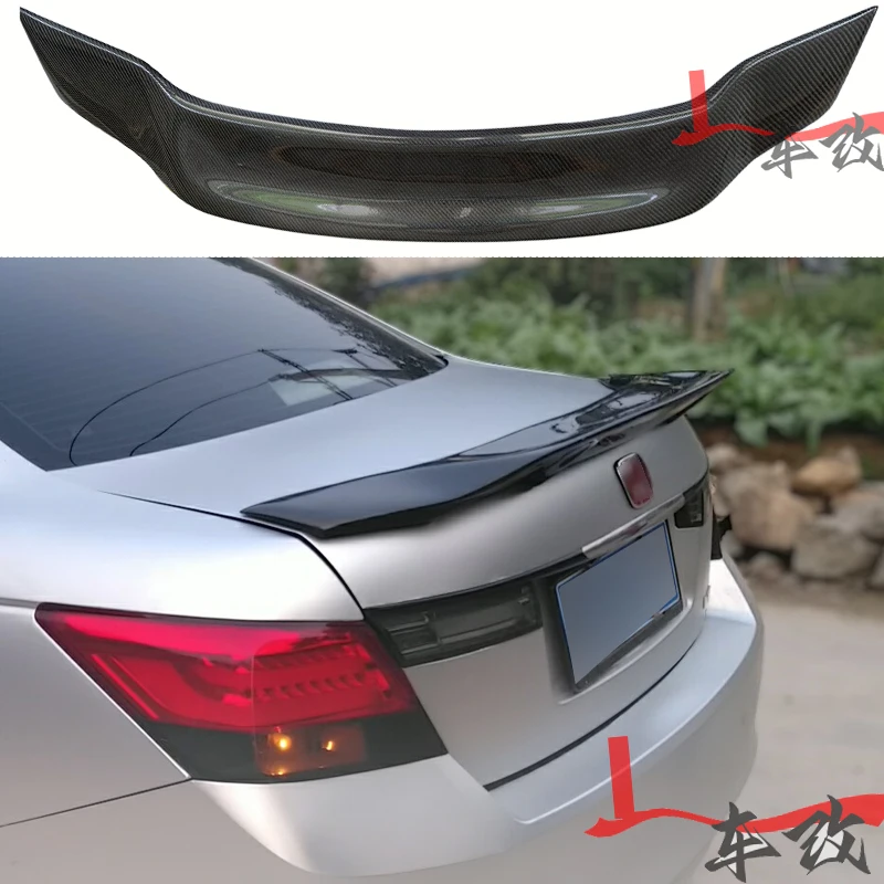 For Honda 8th Generation Accord Modified True Carbon Fiber Rear Spoiler True Carbon Fiber Rear Fin Car Modification Accessories