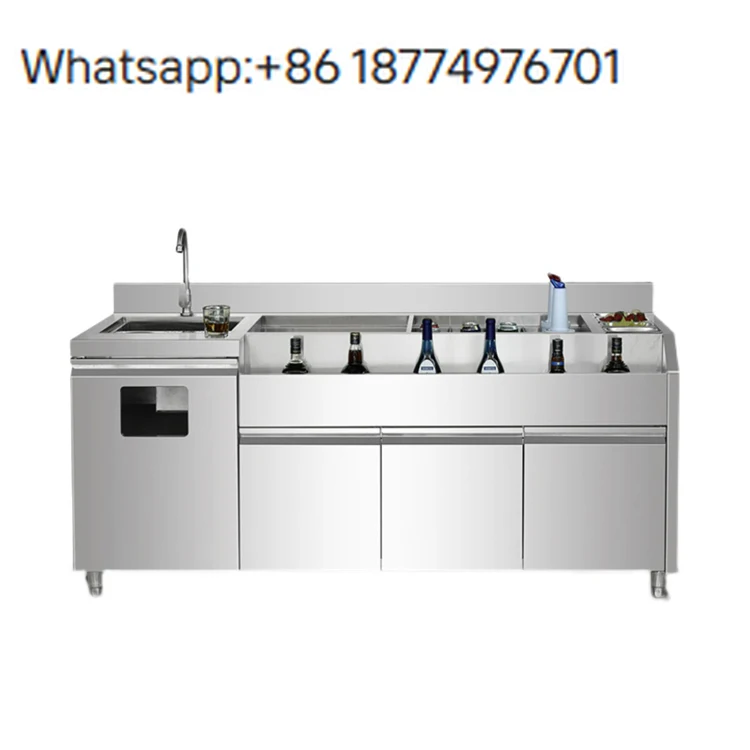 

Most Competitive Price OEM Custom Stainless Steel Cocktail Bartending Station Mobile Station Bartender bar Stand