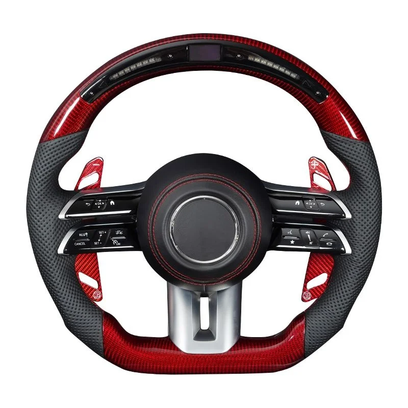 

Modified LED Carbon Fiber Steering Wheel For Mercedes Benz AMG GT With Perforated Leather Steering Wheel