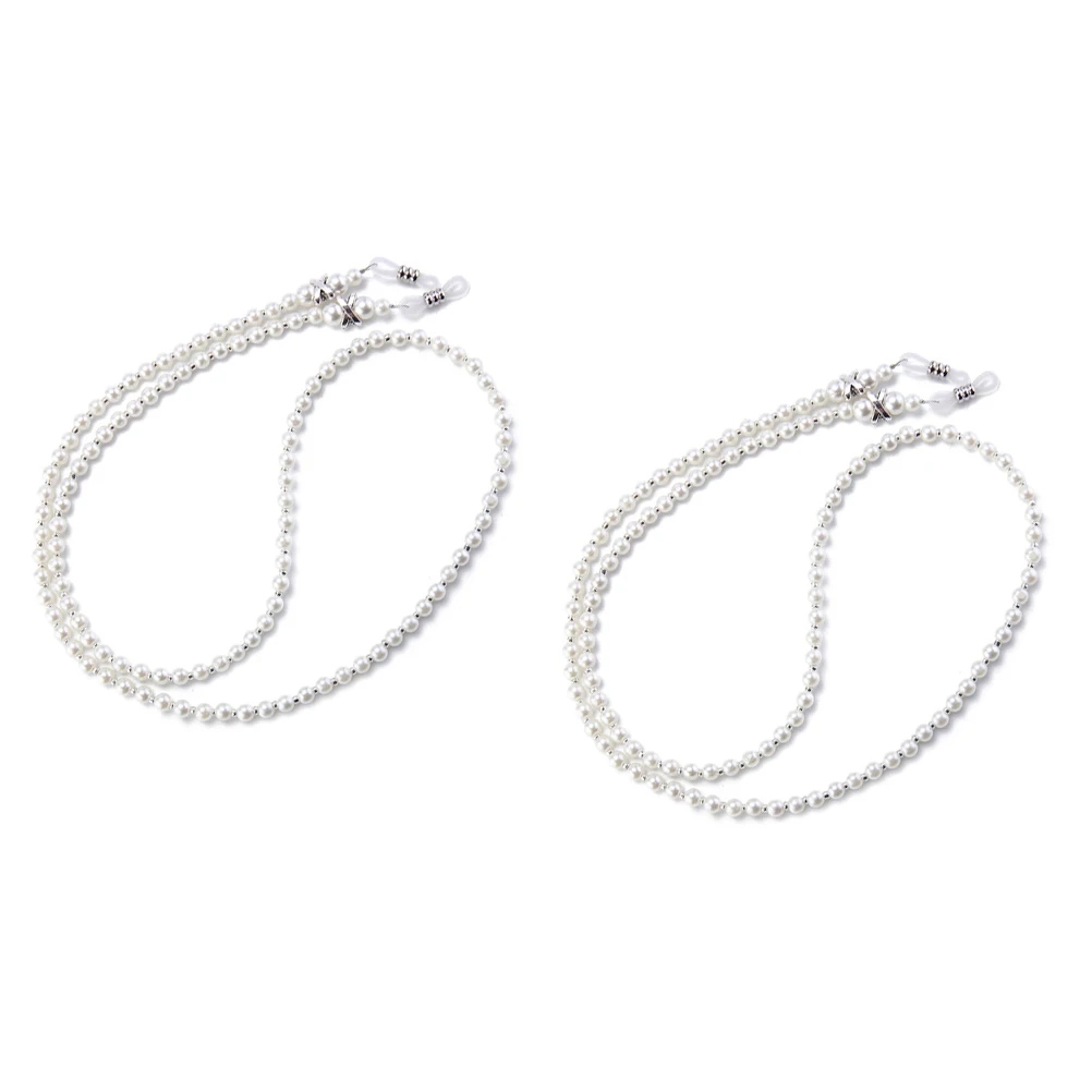 

Pearl Chain Glasses Cord Eyeglasses Strap Sunglasses Retainer Anti Slip Holder for Sports Travel Long Lasting Premium Material