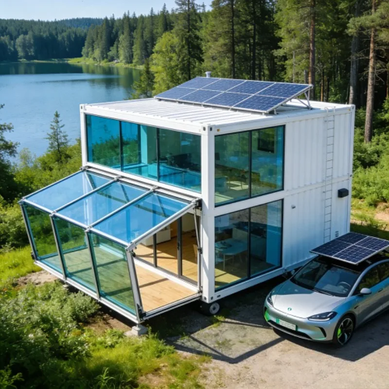 20ft Quick Installation Folding Container House Z Type Prefab Tiny House Mobile Temporary Dormitory Modern Office Building