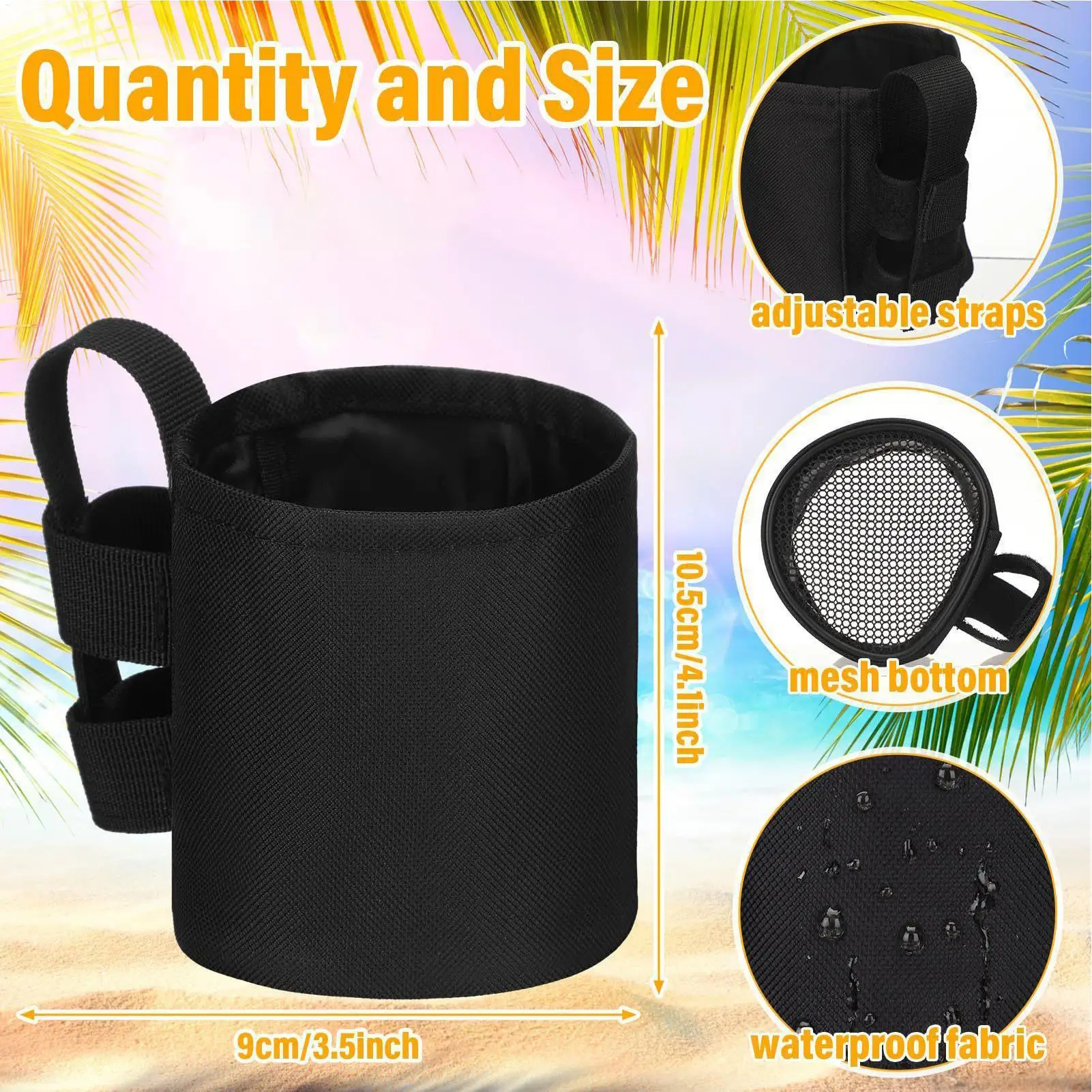 Beach Chair Cup Holder 600d Oxford Cloth Drink Organizer Lawn Chair Cup Holder for Lawn Fishing Patio Outdoor Water Bottle Pool