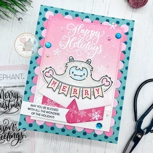 Frohe Weihnachten, Metallschnitt, Alpakas und Einhörner, Stanzformen und Stempel, DIY, Scrapbooking, Fotoalbum, Prägung, dekorative Papierkarten