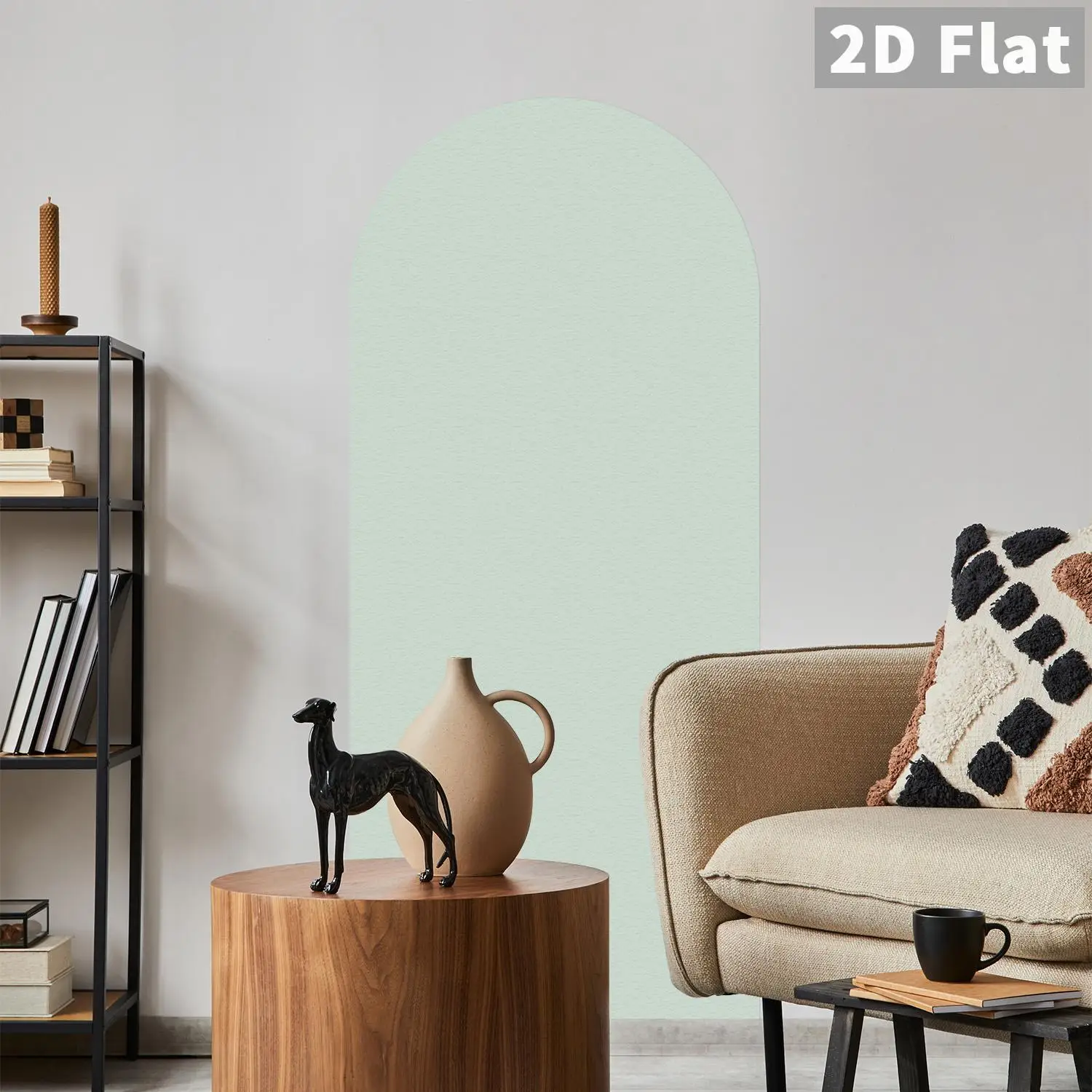 80x180cm self-adhesive arched wall sticker with simple style, suitable for decorating living room and bedroom walls