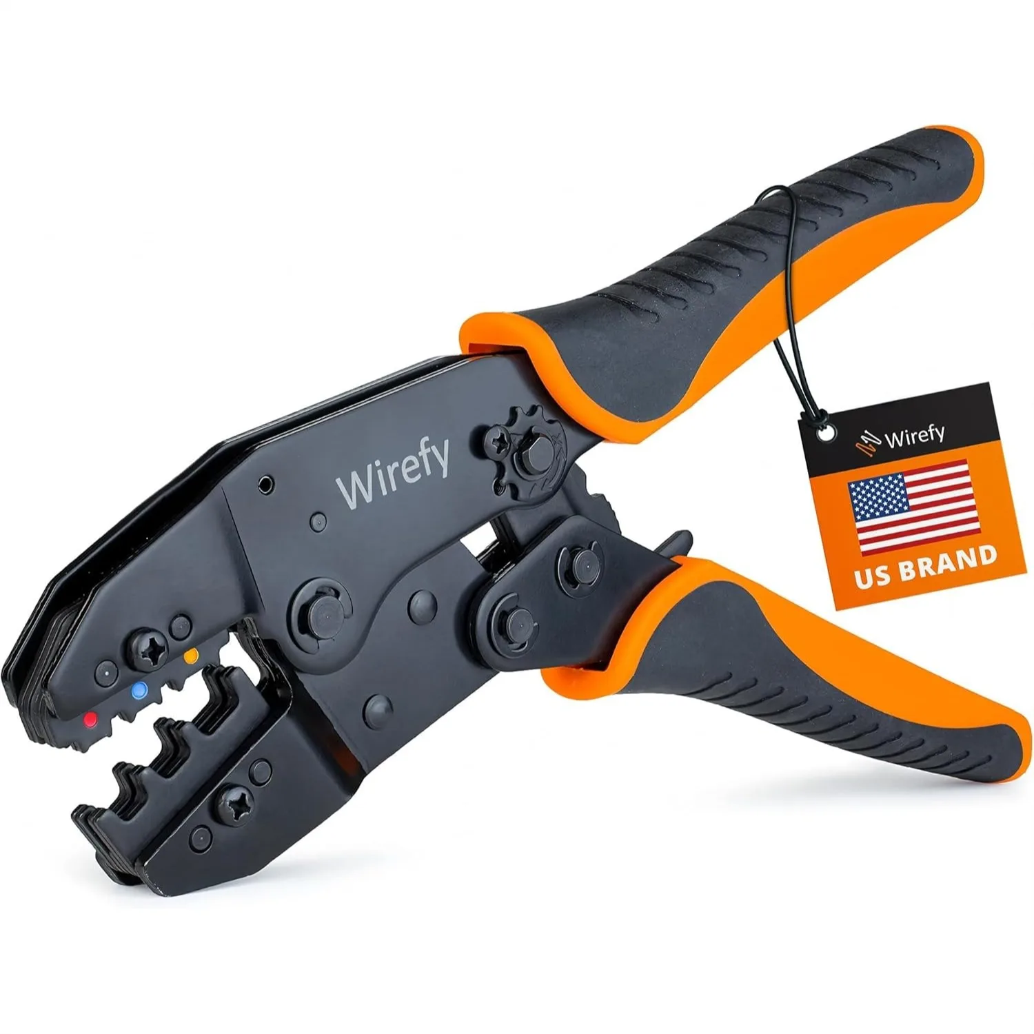 

Wire Crimping Tool for Insulated Connectors 22-10 AWG, Ratcheting Crimper Pliers for Electrical Terminal Connections