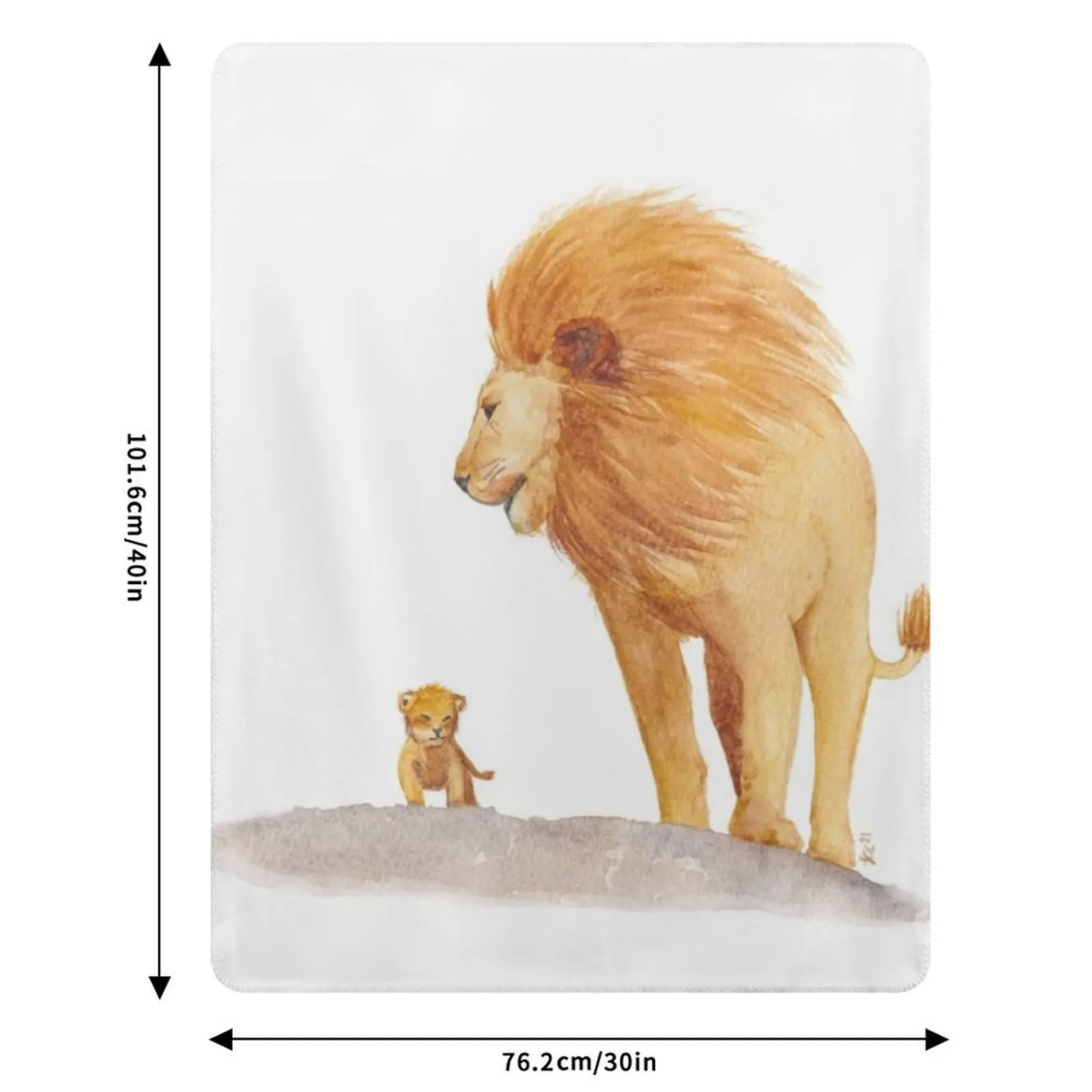 Narnia Aslan Nursery Art Throw Blanket Lightweight Warm Blanket for Indoor Outdoor Use