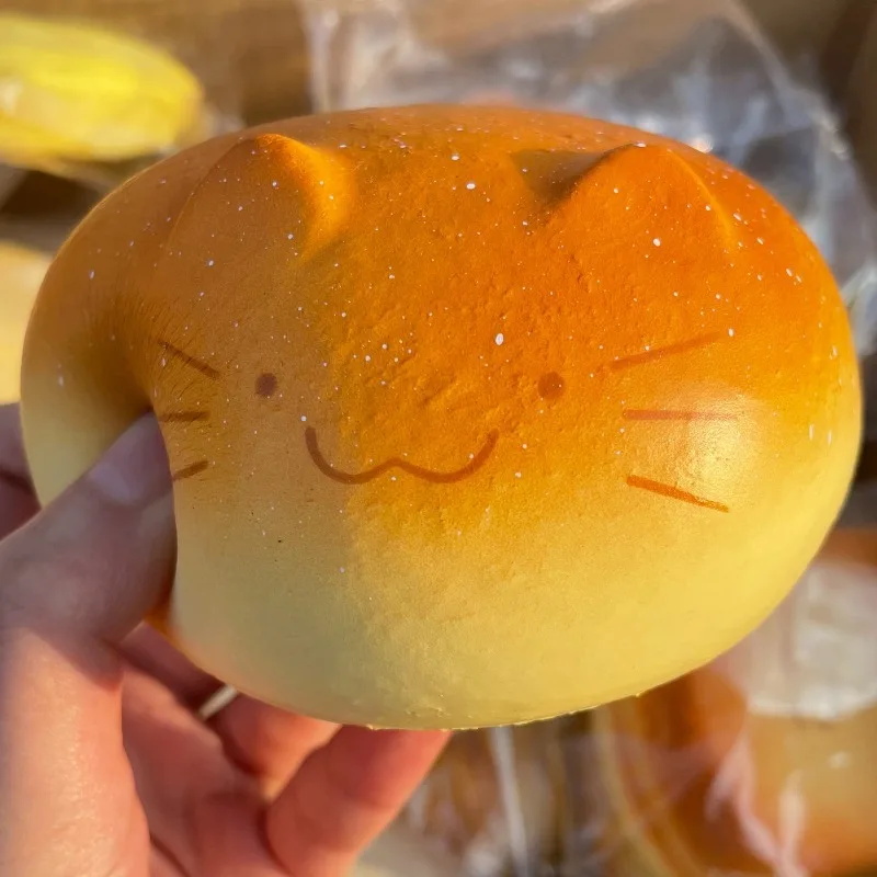 Cute Squishy Totoro Bread Fidgets Toys Soft Kitty Bread Venting Squeeze Toy Relieve Anxiety Anti Stress Toy for Adults Gift