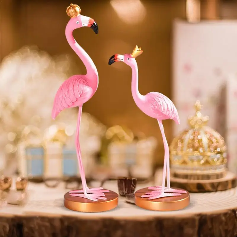 Pink Flamingo Statue Table Ornaments Tropic Party Summer Girl Birthday Wedding Decor Flamingo Gifts Hawaii Hawaiian Party Decor