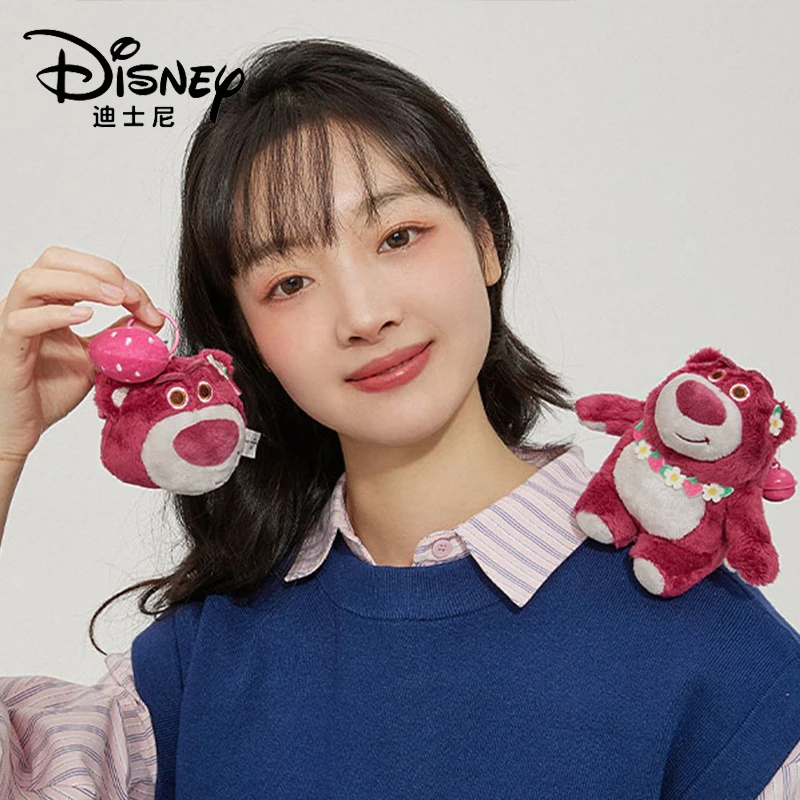 Disney Lotso Plush Toy Keychain Cartoon & Cute Anime Doll keyring Backpack Pendant Children's Toys Birthday Present