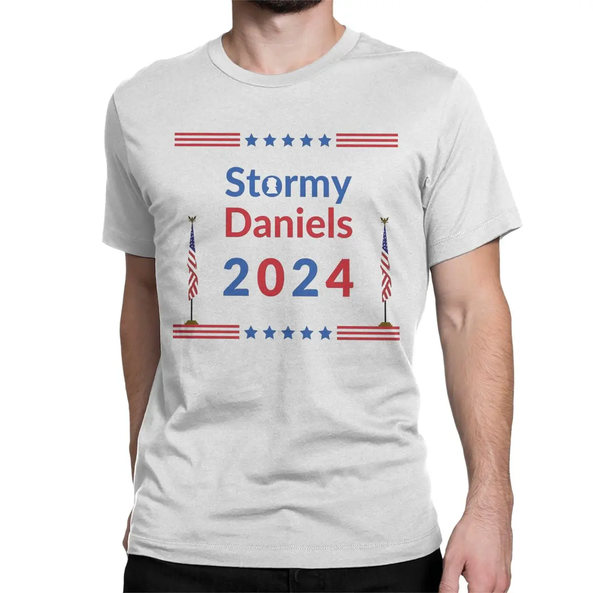 Men Women's T-Shirts Stormy Daniels Unique Pure Cotton Tee Shirt Short Sleeve T Shirts Round Collar Tops Unique