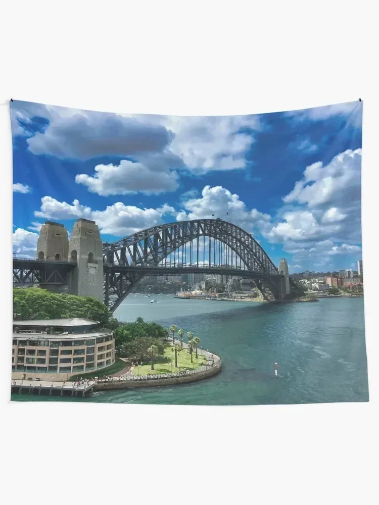 Sydney Harbour Bridge Under A Blue Sky Tapestry Wall Hanging Wall Home And Comfort Decor Wall Mural Bathroom Decor Tapestry