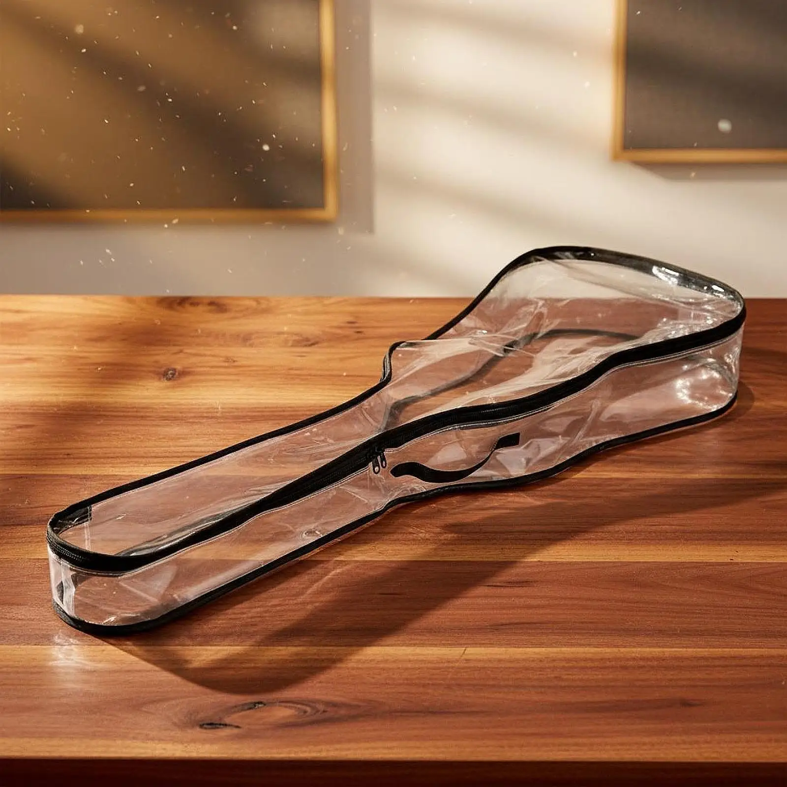 Transparent Storage Sleeve for Acoustic Guitars Lightweight for Stage Transport TPU Material Zippered Closure Protective Case