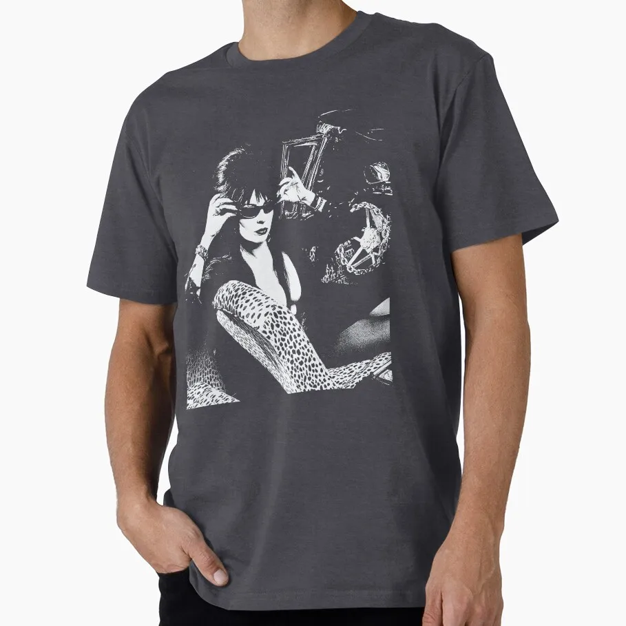 80s Horror Movie Elvira mistress of the dark 1217 Scary Halloween gift T shirt for man Large size Tops 100% cotton clothes
