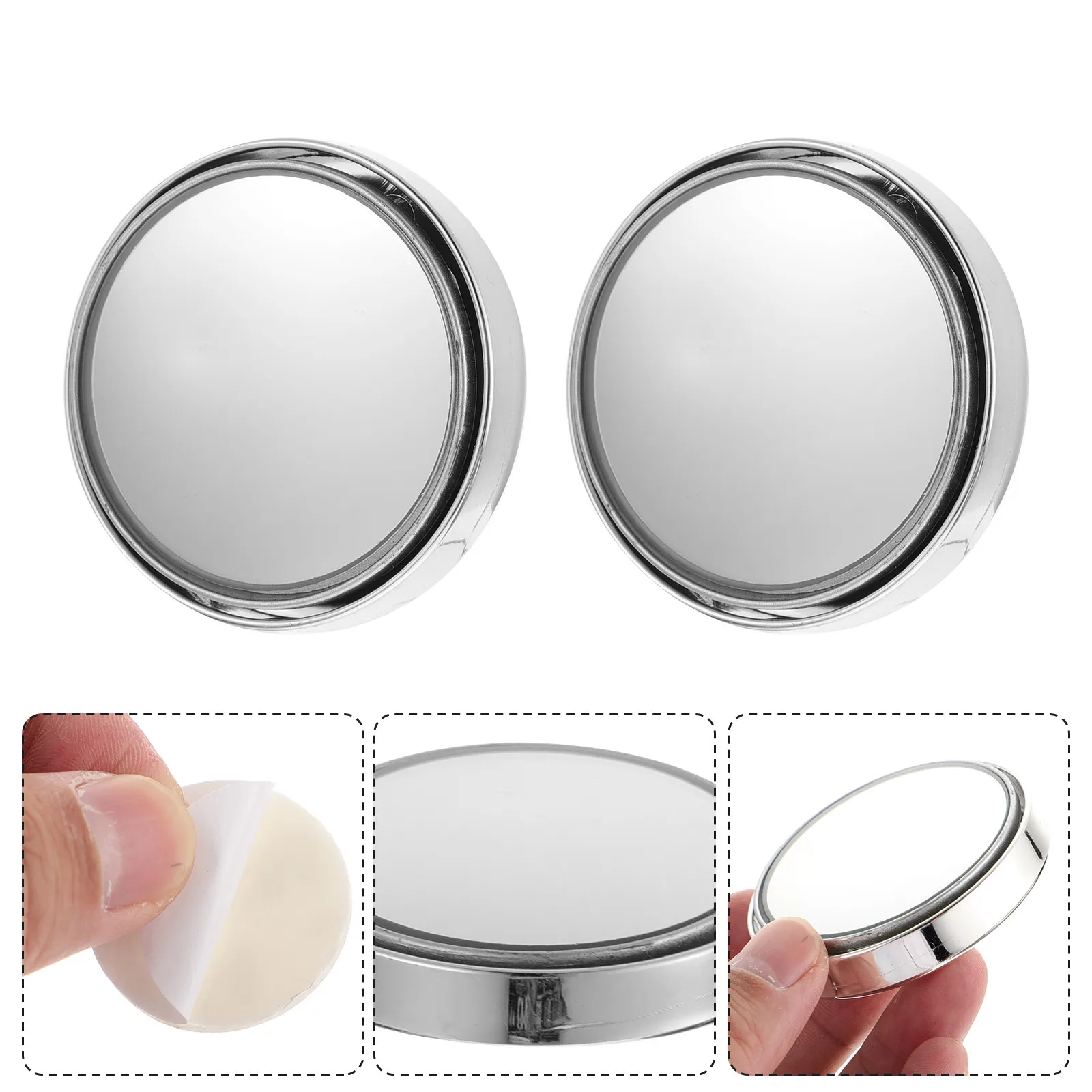 2Pairs Professional Rotatable Blind Spot Mirror Car Rearview Mirror Replacement for Overtaking Lane Change Safety Driving Aid