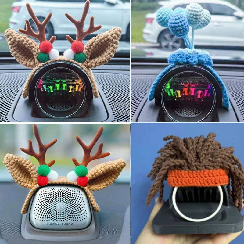 

for AITO M5/M7/M9 audio hat Smart World S7 handmade decoration car cartoon cute and fun interior accessories woman