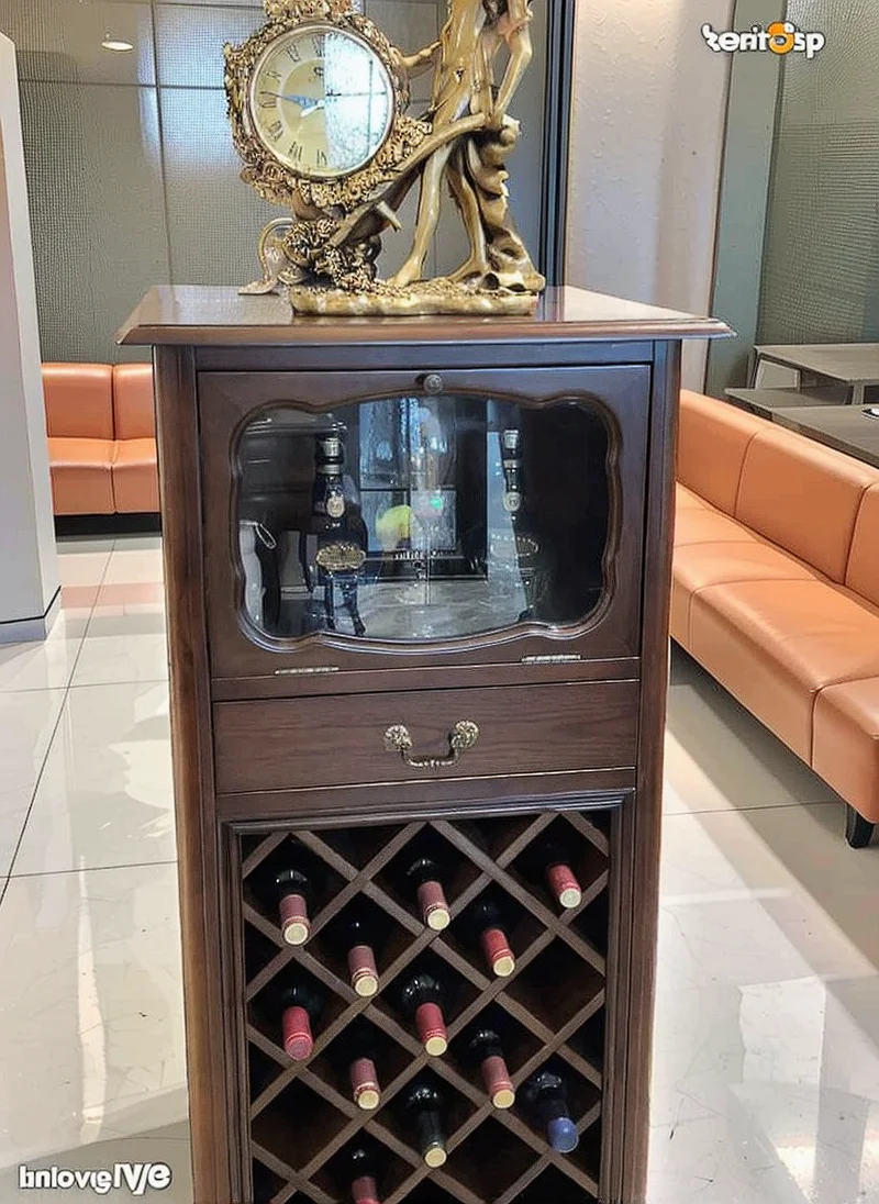 

American country side cabinet European style locker Solid wood single door wine cabinet Corner cabinet Modern simple side