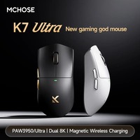 MCHOSE K7 Ultra Three Mode PAW3950 4200DPI 750IPS Lightweight Dual 8K Wireless Game E-sports Office Mouse