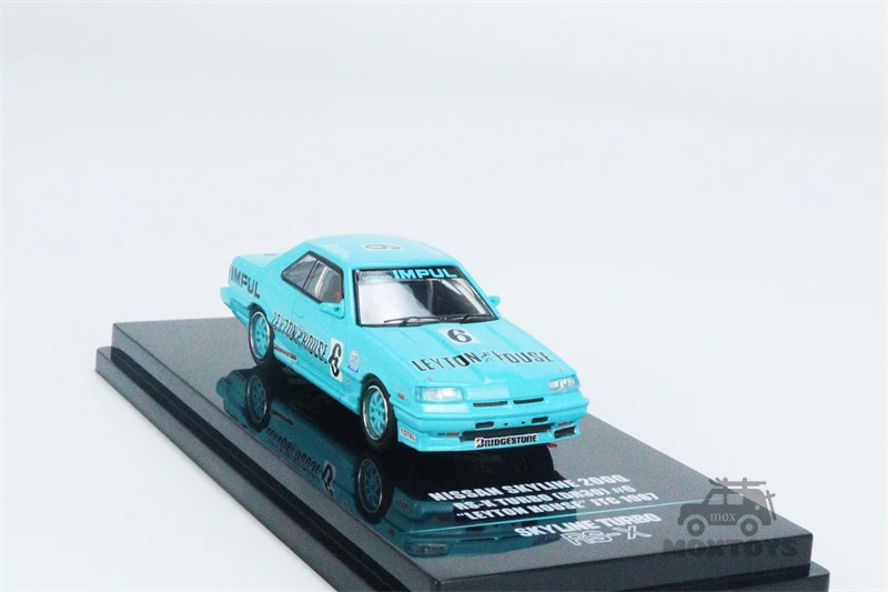 INNO 1:64 NISSAN SKYLINE 2000 Turbo RS-X HR31 #6 Blue Diecast Model Car