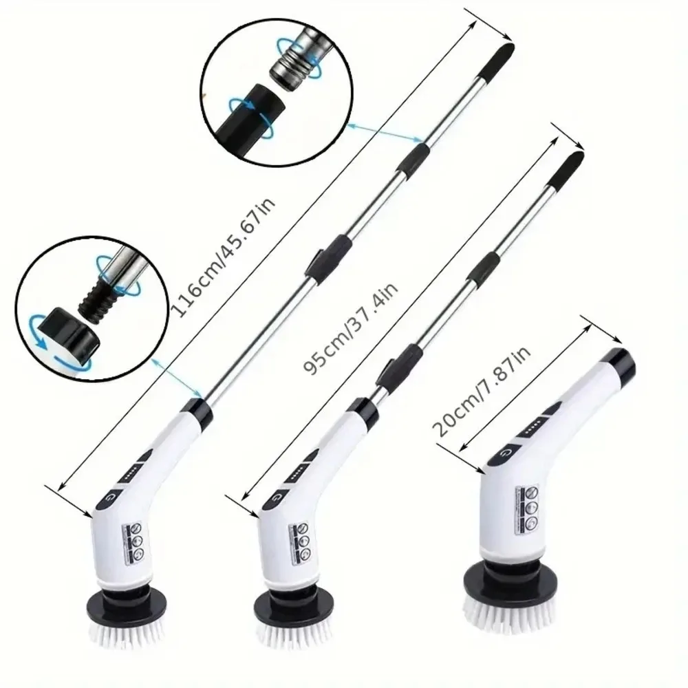 Multi-tool Multifunctional Electric Cleaning Brush, for Rotating Bathroom, Kitchen, Toilet & Automotive Cleaning.