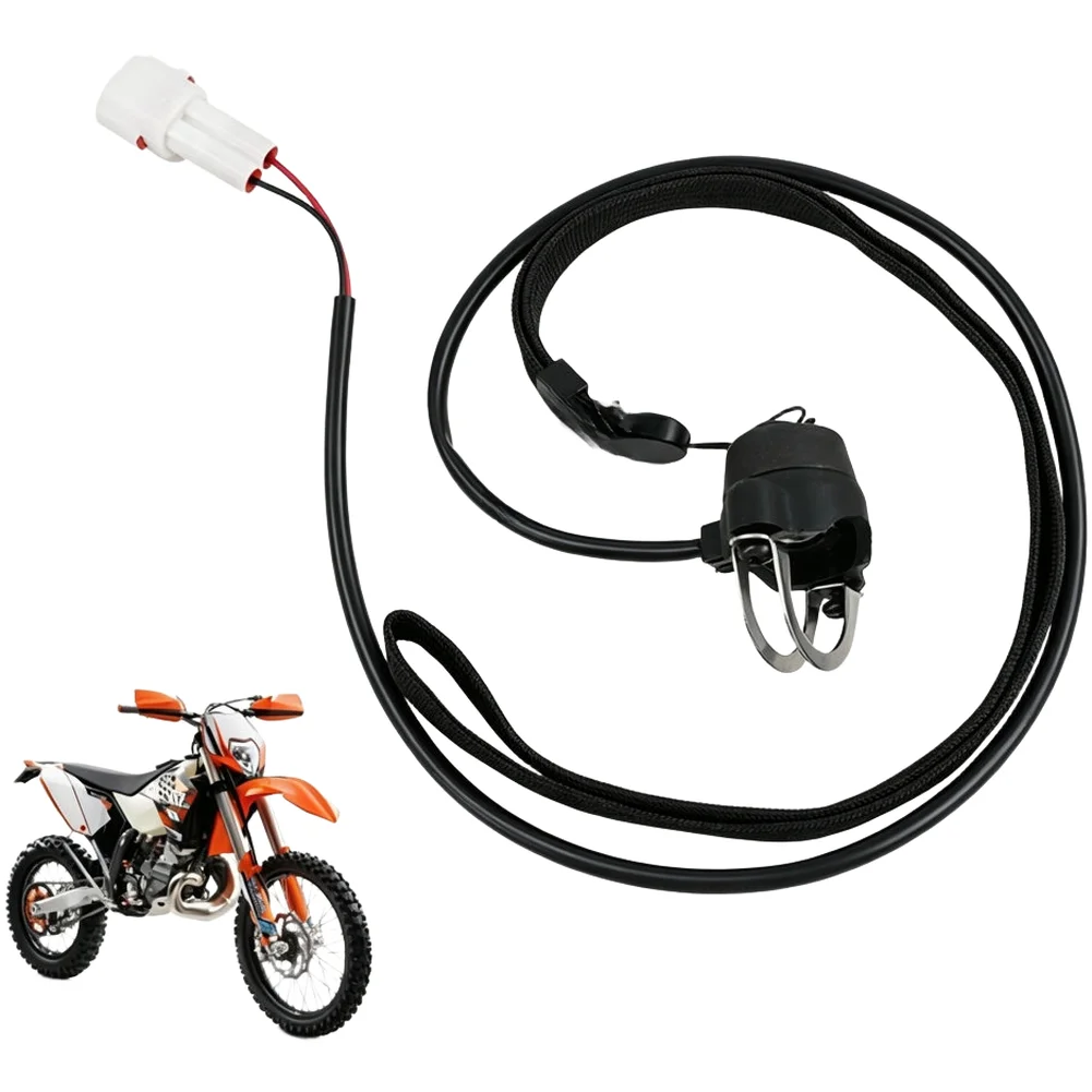 Waterproof Engine Stop Switch With Wrist Strap For Mini Off-Road Motorcycle And For ATV Safety Kill Button Accessories Red Black view 2