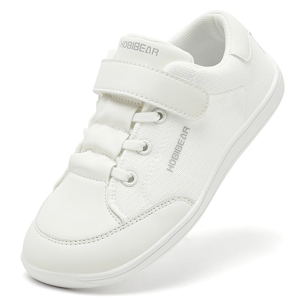 HOBIBEAR Kinder-Barfußschuhe mit breiter Zehenpartie, für Jungen und Mädchen, minimalistische Turnschuhe, leichte Mesh-Kunstlederschuhe mit Hakenschlaufe – Detail 12