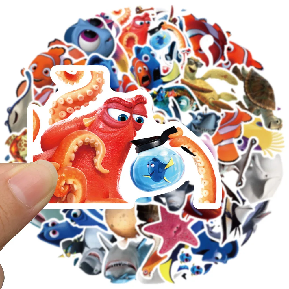 

10/30/50pcs Disney Movie Finding Nemo Cartoon Stickers for Kids Toys DIY Water Bottle Skateboard Waterproof Cute Sticker Decals