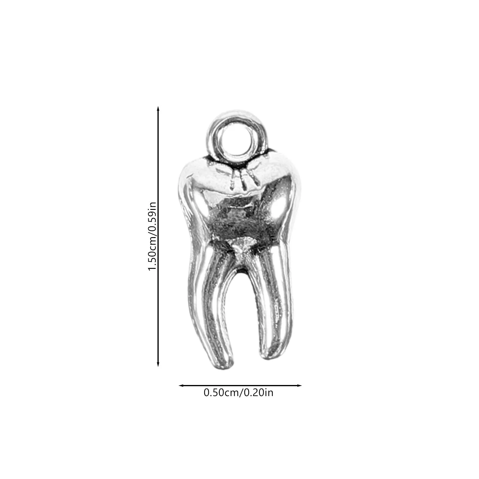 

50Pcs Teeth Jewelry Charm Pendant Exquisite Design for DIY Necklace Earring Bracelet Making Small Decorative Ornaments