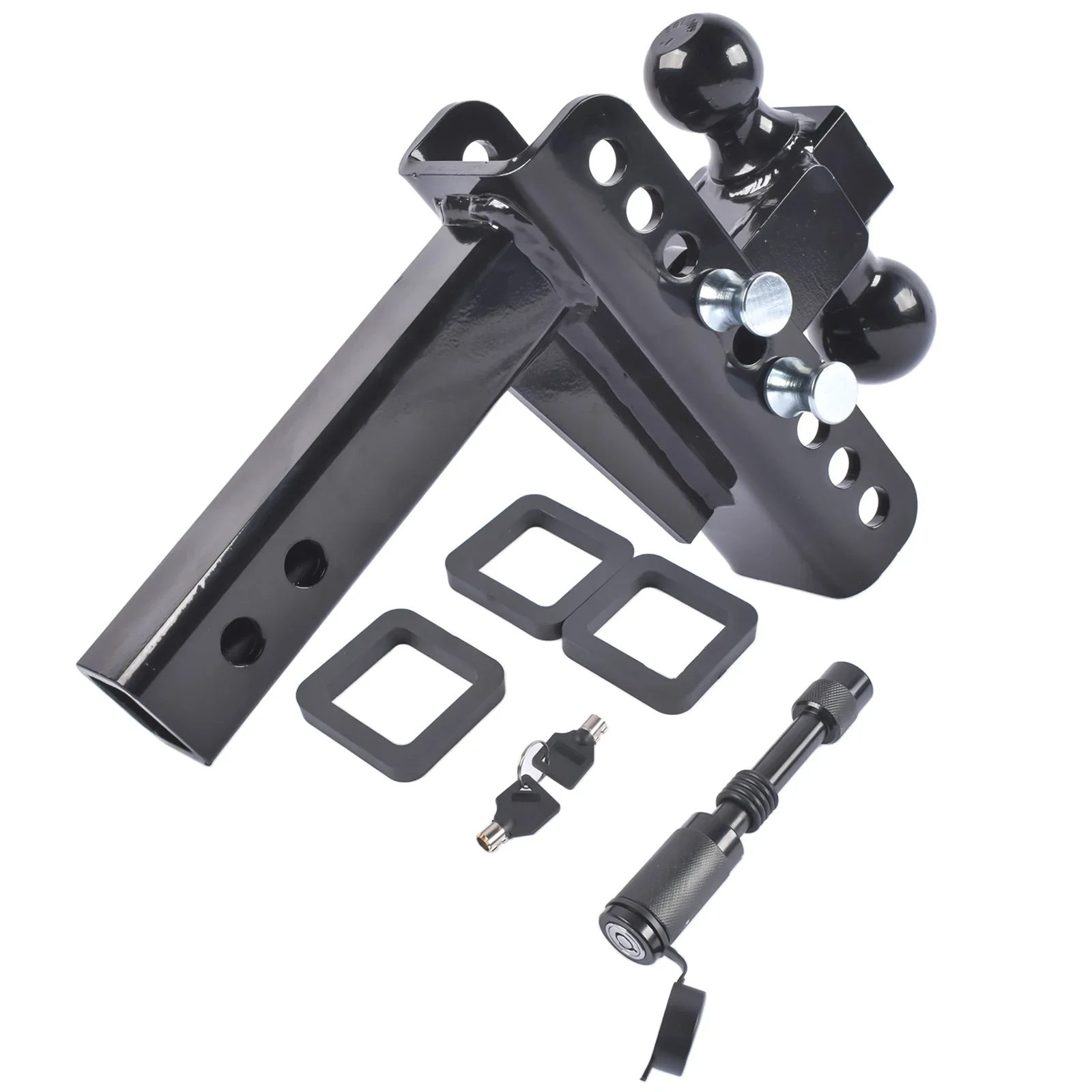 Attelage de remorquage réglable AP03 avec récepteur de 2 pouces, arrêt/hauteur de 6 pouces, attelages à billes de 2 "et 2-5/16" pour camions/20000 LBS GTW