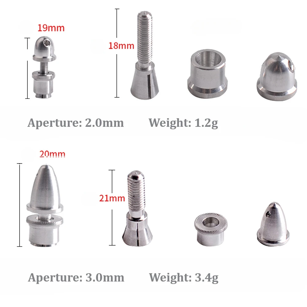 Verbesserte 5PCS3mm/3,17mm/4mm/5mm Aluminium Bullet Propeller Adapter Halter M5/M6/M8 für RC Flugzeug Spinner Quadcopter Motor Teile – Detail 7