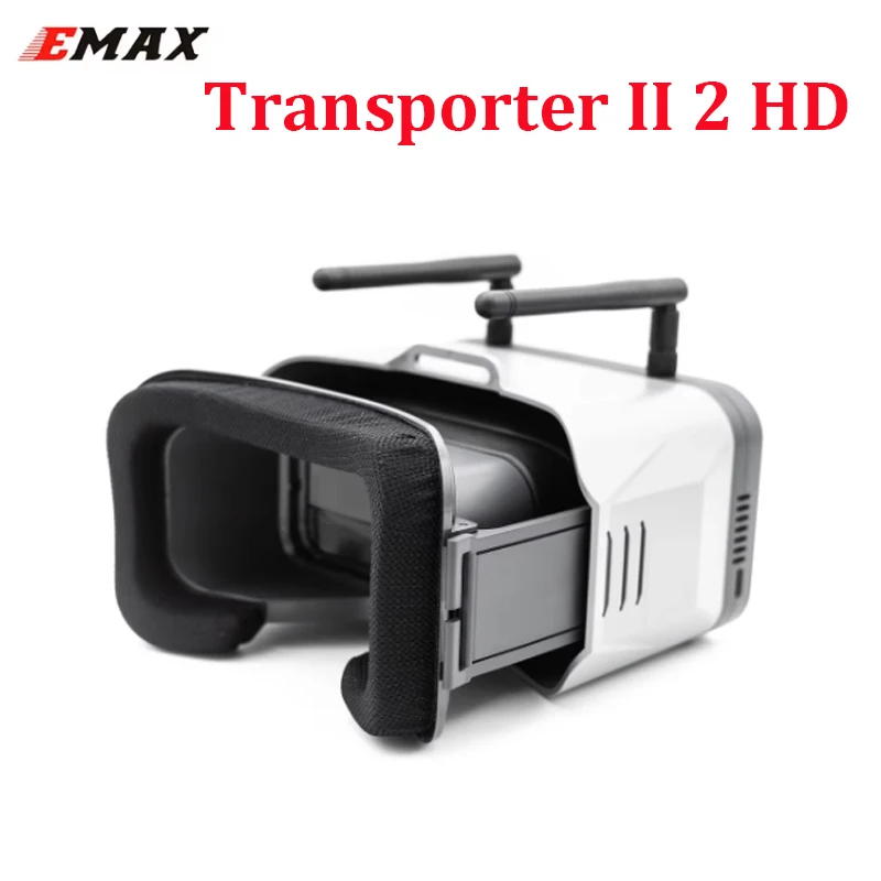 EMAX Transporter II 2 HD FPV Goggles 720×1080 4.45 Inches Screen Antenna HDZero Goggle For RC FPV Racing Drone Quadcopter