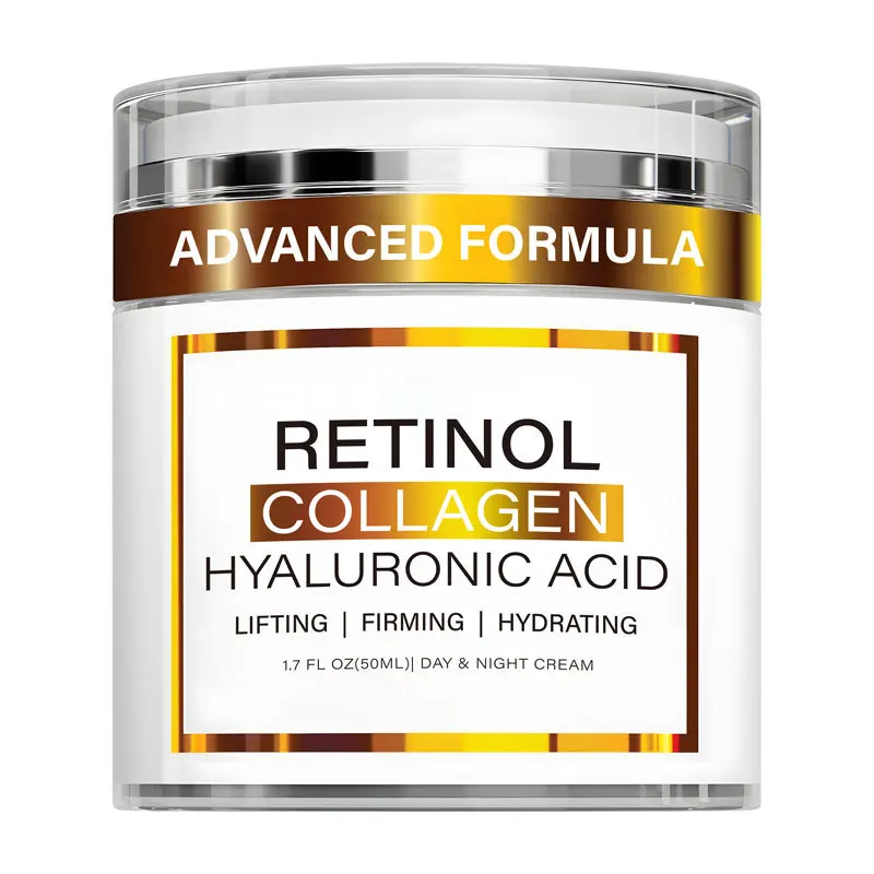 Retinol Cream for Face with Collagen Peptides -Anti Aging Wrinkle Day-Night Cream Facial Moisturizer Tightening and Skin Firming