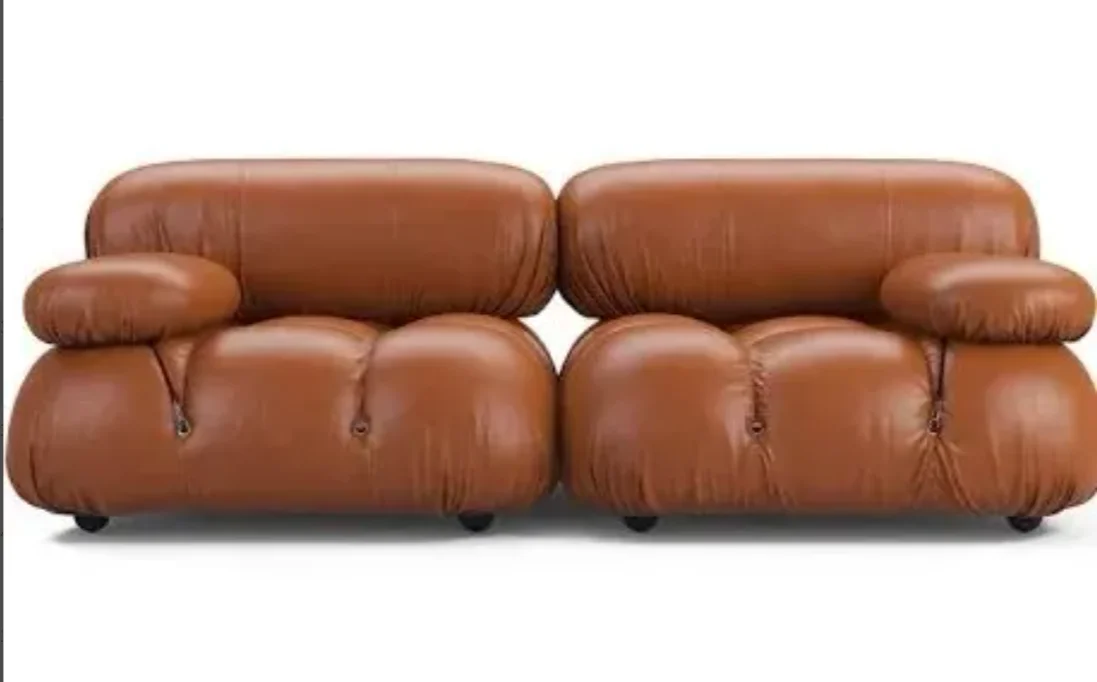 

Italian minimalist cream style small unit leather classic sofa Customized link Customized link