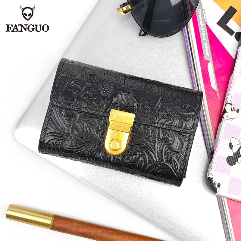 

Handmade Genuine Leather Women Multi-card Slot Credit Card Holder Business ID Card Case Wallet With Coin Pocket Driver License