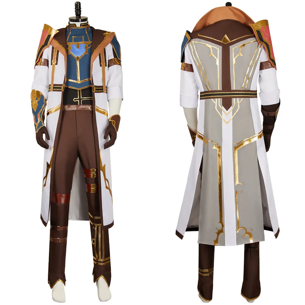 Men Adult Halloween Jayce Arcane Cosplay Costume Game LOL Uniform Coat Shirt Pants Male Outfits Carnival Party Fantasia Suit