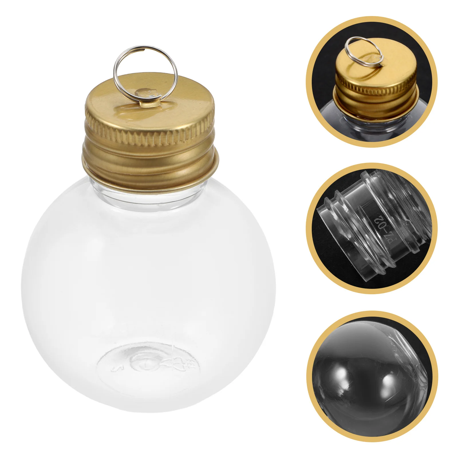 

10Pcs Bulb Shaped Plastic Bottles with Caps Spill Proof Clear Juice Containers for Cold Milk Iced Coffee Outdoor Use