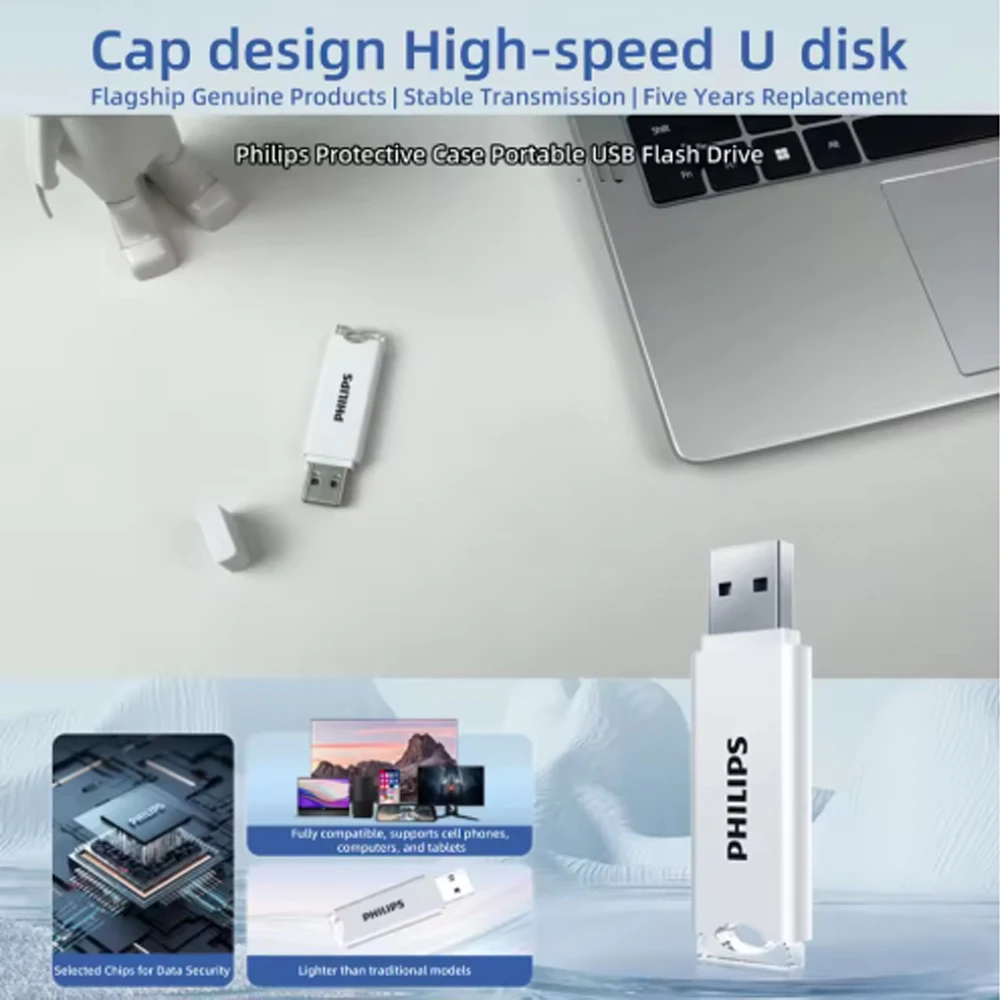 필립스 USB2.0 플래시 드라이브 128G 64G 32G 16G 펜 드라이브 초고속 USB 플래시 드라이브 메모리 스틱 펜 드라이브 PC, 데스크탑용