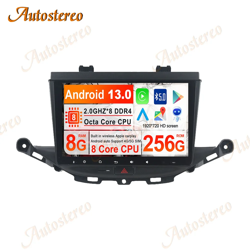 8+256G Auto Stereo For Opel ASTRA K 2016 2017 Android 10.0 Wireless Carplay Car Multimedia Player Radio GPS Navigation Head Unit