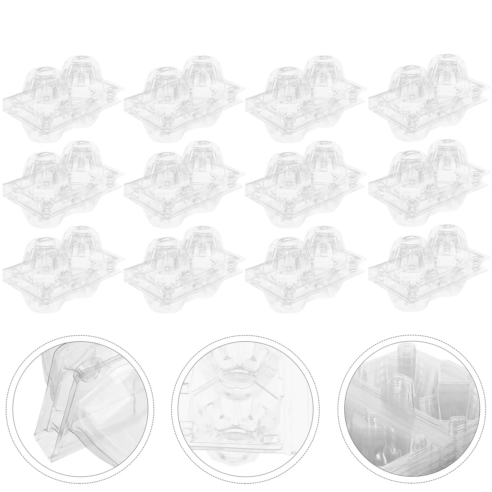 

50Pcs Egg Packaging Container Transparent Egg Carton Holder Convenient Storage Organizer for Refrigerator