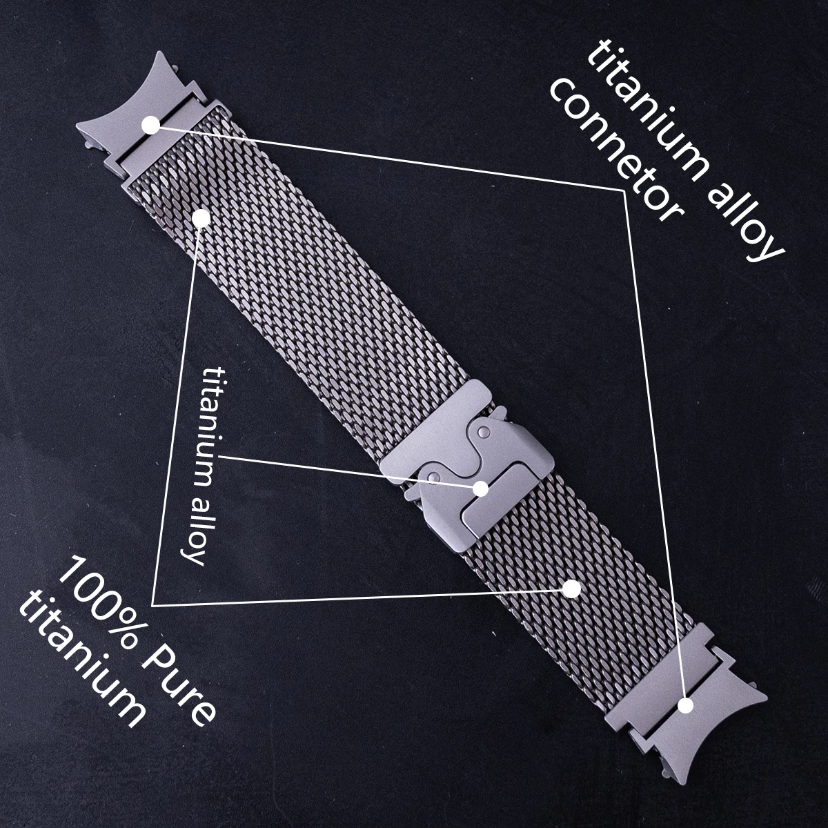 간격 없음 삼성 갤럭시 시계 7/FE/6Classic 40 44mm 43mm 47mm 5Pro 45mm 시계 4Classic 46 42mm 팔찌 용 순수 티타늄 스트랩