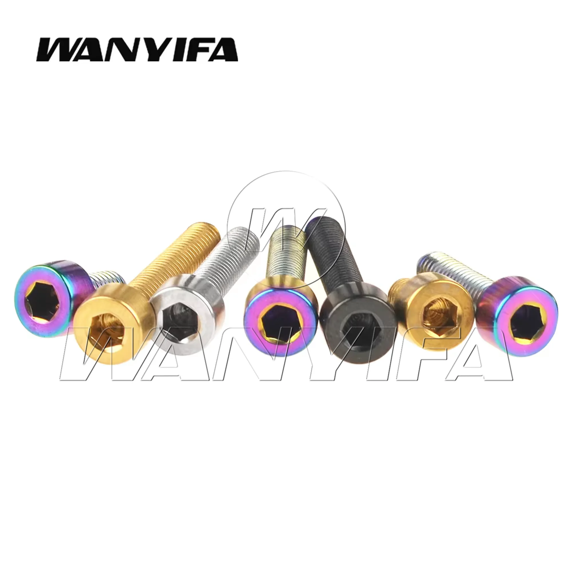 Wanyifa Titanium Bolt M3X 6 8 10 12 15 18mm Allen Key DIN912 Stem Screw Bicycle Limit Tension Bolts Slingshot Screw